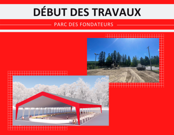 Début des travaux pour un espace récréatif et communautaire à la patinoire du parc des Fondateurs